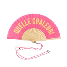 Load image into Gallery viewer, “Quelle Chaleur!” fan Pink And Yellow