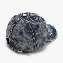 Load image into Gallery viewer, Breathable Washed-Out Distressed Baseball Cap: LIGHT BLUE