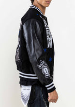 Load image into Gallery viewer, MONO BRIGHT FUTURE  VARSITY JACKET: BLACK