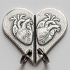 Silver Whole Heart Breakable Charm Set: Charm