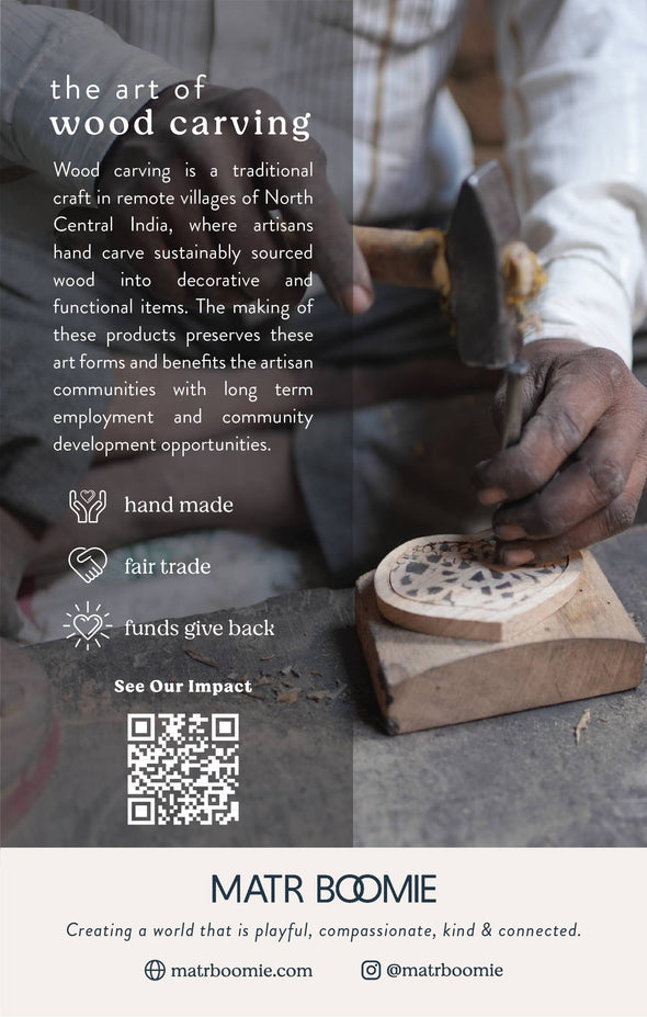 Matr Boomie Fair Trade - Bhakti Vine Incense Holder - Carved Wood, Fair Trade