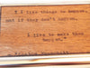 Resolute Star - Card Wallet - Typewritten Wood - Winston Churchill Quote: Brown Mahogany