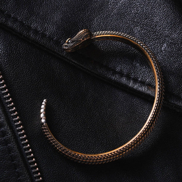 Rattlesnake Bracelet: 8" / Brass