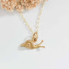 18 Inch Snail Necklace: Sterling Silver