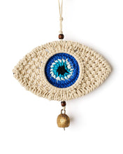 Load image into Gallery viewer, Buna Evil Eye Macrame Wall Hanging - Handmade, Fair Trade