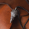 Raven Skull Pendant: Brass