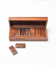 Load image into Gallery viewer, Domino Family Fun Wooden Game Set - Handmade