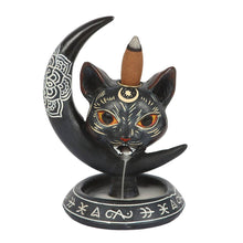 Load image into Gallery viewer, Something Different Wholesale - Gothic Black Cat Moon Backflow Incense Burner