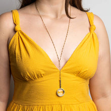 Load image into Gallery viewer, Long Y-drop Magnifying Glass Necklace: 28 Inch