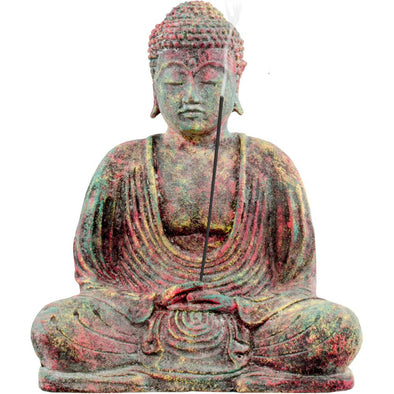 Kheops International - Volcanic Stone Statue - Chakras Meditating Buddha Incense