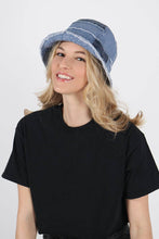 Load image into Gallery viewer, Patch work bucket hat: Denim blue