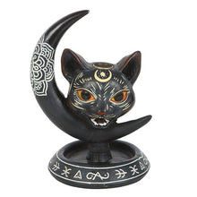 Load image into Gallery viewer, Something Different Wholesale - Gothic Black Cat Moon Backflow Incense Burner