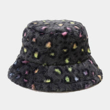 Load image into Gallery viewer, Warm Fleece Leopard Print Bucket Hat: MULTICOLOR