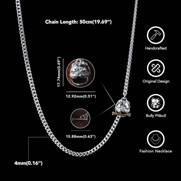 Cuban Link Chain: Oxidized Silver / 53 cm/ 21 inches