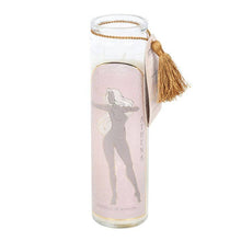 Load image into Gallery viewer, Athena Goddess Tube Candle with Clear Quartz Crystals