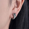 Cobra Earrings: Oxidized Silver