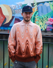 Load image into Gallery viewer, Ripple Knit Mohair Polo Sweater