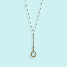 Load image into Gallery viewer, Long Y-drop Magnifying Glass Necklace: 28 Inch
