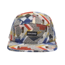 Load image into Gallery viewer, Hatphile Dog Dad Geo Red Navy 5 Panel Hat Camper Camp Cap