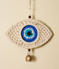 Load image into Gallery viewer, Buna Evil Eye Macrame Wall Hanging - Handmade, Fair Trade