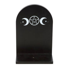 Load image into Gallery viewer, Black Triple Moon Incense Holder Shelf