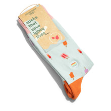 Load image into Gallery viewer, Socks that Save LGBTQ Lives (Blue Popsicles): Small