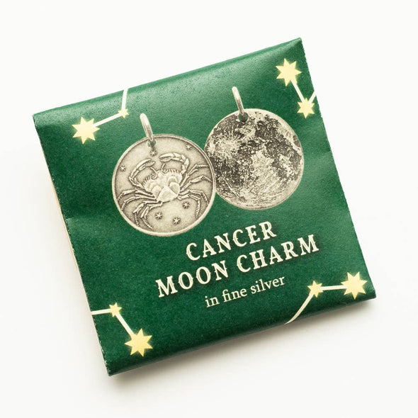 Zodiac Cancer Moon Silver Charm