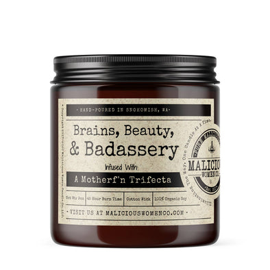 Funny Candle -  Brains, Beauty, & Badassery: Cabernet All Day