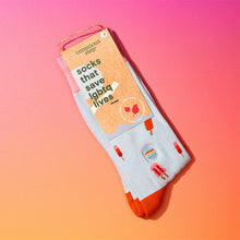 Load image into Gallery viewer, Socks that Save LGBTQ Lives (Blue Popsicles): Small