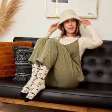 Load image into Gallery viewer, Socks that Give Books  (Ivory Hieroglyphics): Medium