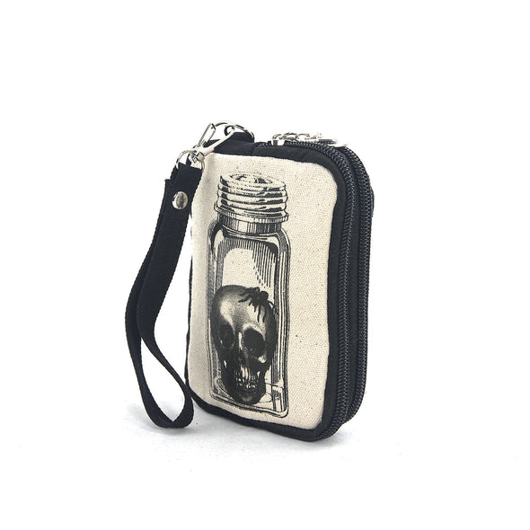 Vintage Print Head in a Jar Wristlet