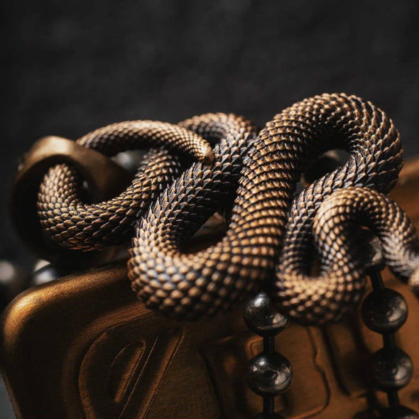 Snake Pendant: Brass