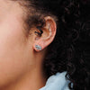 Nina Designs - Sterling Silver Elephant Post Earrings 9x12mm