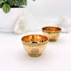 Rock Paradise - Copper Offering Bowl with emblem - Flower of Life - Fatima Hand - Hamsa Hand - YOU CHOOSE - (RK16-47): A - Fatima Hand