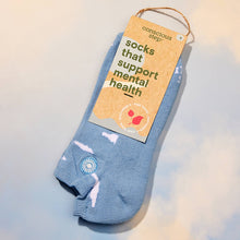 Load image into Gallery viewer, Ankle Socks that Support Mental Health (Floating Clouds)