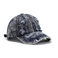 Load image into Gallery viewer, Breathable Washed-Out Distressed Baseball Cap: LIGHT BLUE