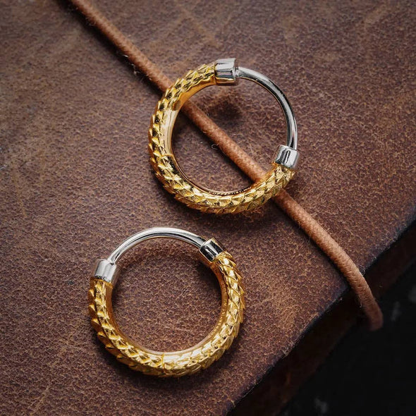 Snake Skin Earrings: Gold Vermeil