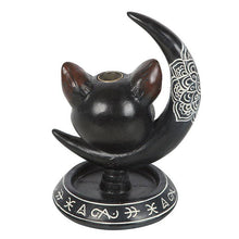 Load image into Gallery viewer, Something Different Wholesale - Gothic Black Cat Moon Backflow Incense Burner