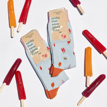 Load image into Gallery viewer, Socks that Save LGBTQ Lives (Blue Popsicles): Small