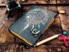 Leather journal  grimoire journal vintage pages journal book