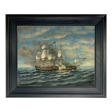 Load image into Gallery viewer, USS Constitution and HMS Guerriere Framed Oil Painting Print: 8&quot; x 10&quot;