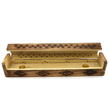 Load image into Gallery viewer, Wooden Incense Burner Box - Celestial Phases