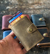 Real Leather Wallet-Card Holder-Hand Made: Black