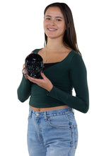 Load image into Gallery viewer, Smiling Skull Zippered Wristlet: Black