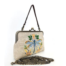 Load image into Gallery viewer, Dragonfly Vintage Kisslock Bag: Beige