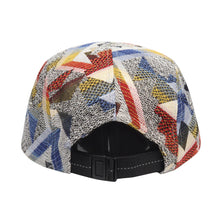 Load image into Gallery viewer, Hatphile Dog Dad Geo Red Navy 5 Panel Hat Camper Camp Cap