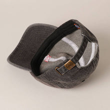 Load image into Gallery viewer, USA Embroidered Denim CottonUSA Embroidered Den Baseball Cap: LT BLUE / ONE SIZE