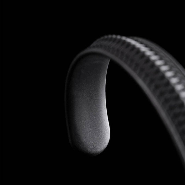 Snake Scale Cuff Bracelet: 8" / Black
