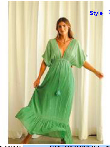 35130805  GREEN LIME MAXI DRESS GREEN