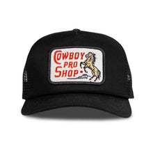 Load image into Gallery viewer, Cowboy Pro Shop Hat: Black